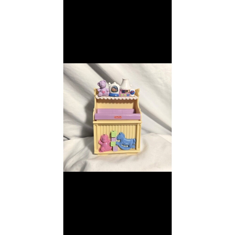 Fisher-Price Loving Family Baby Changing Table Dollhouse Lights Music Working!